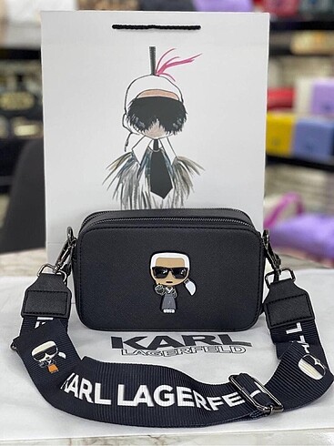Karl Lagerfeld Siyah Askılı Çanta