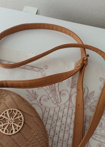 Kahverengi Yılan Derisi Desenli Kadın Deri Çanta - Görsel 3