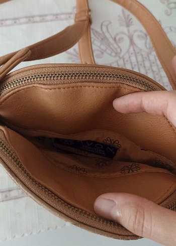 Kahverengi Yılan Derisi Desenli Kadın Deri Çanta - Görsel 4