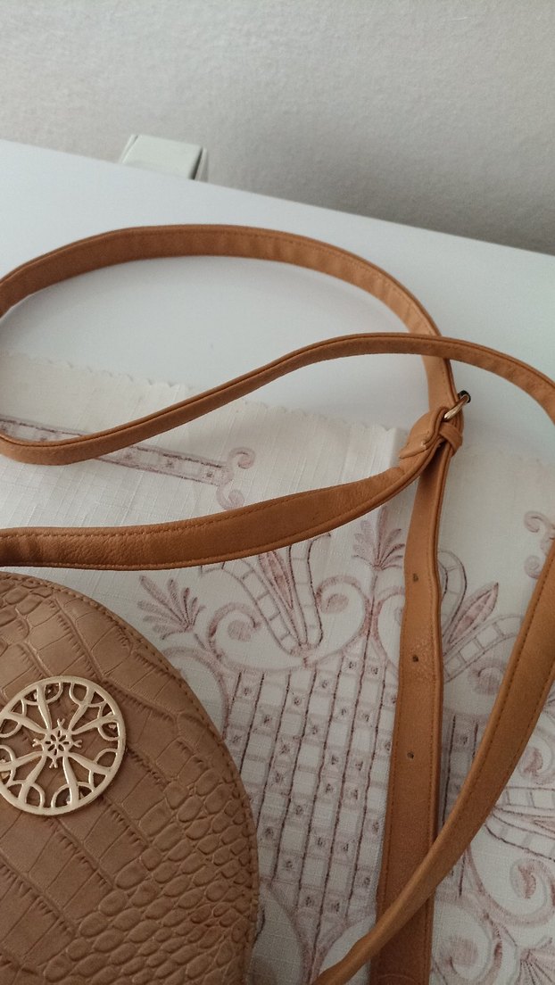 Kahverengi Yılan Derisi Desenli Kadın Deri Çanta - Görsel 3