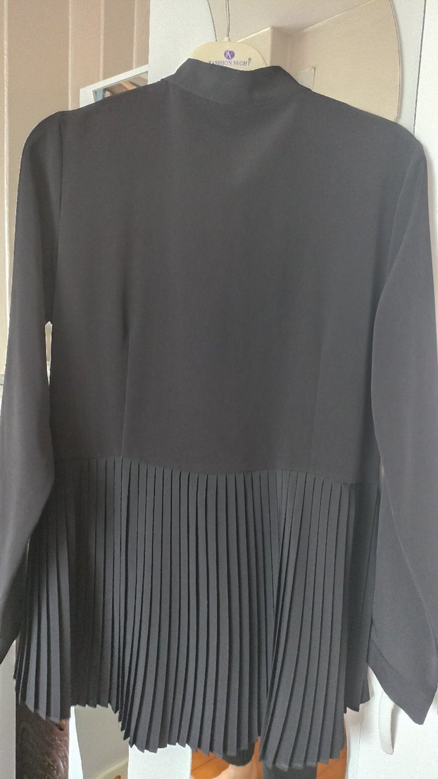 Siyah Pileli gömlek - Görsel 5