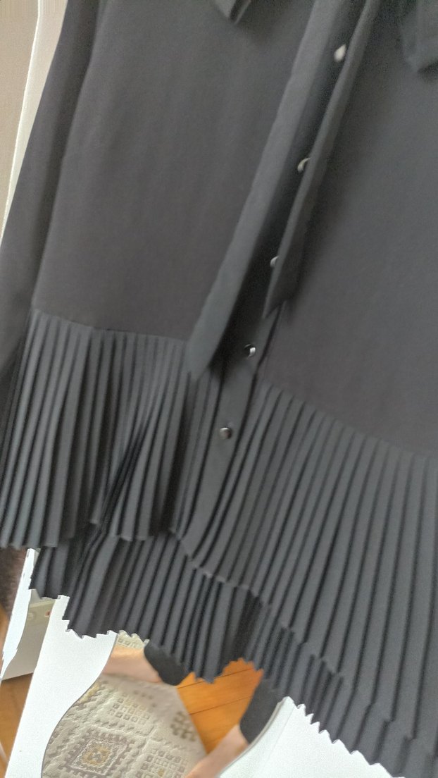 Siyah Pileli gömlek - Görsel 4