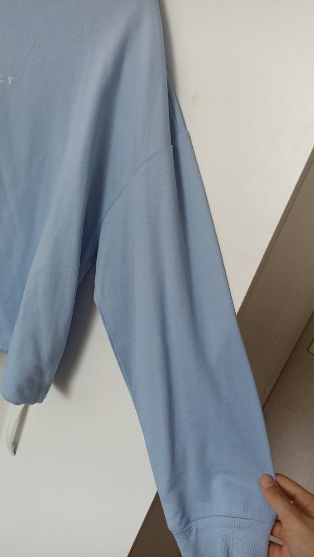 Mavi Pamuklu Uzun Kollu Sweatshirt - Görsel 2