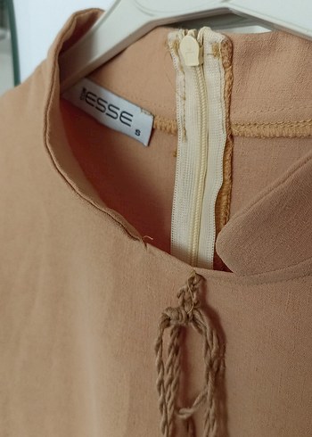 Bej Uzun Kollu Salaş Tunik Püsküllü - Görsel 5