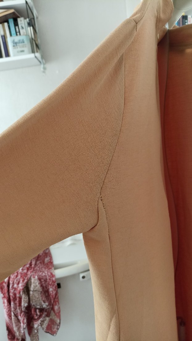 Bej Uzun Kollu Salaş Tunik Püsküllü - Görsel 4