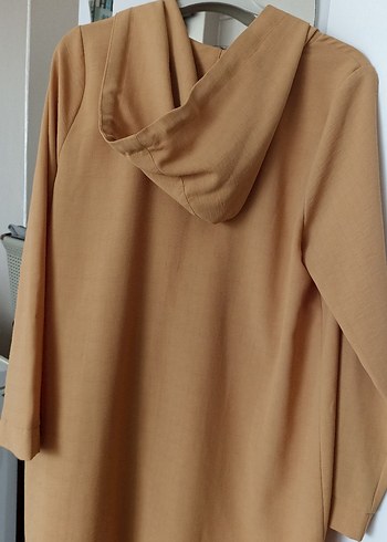 Bej Kadın Süet Uzun Düğmeli Ceket - Görsel 5