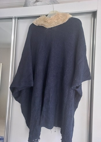 Kürklü panço - Görsel 2