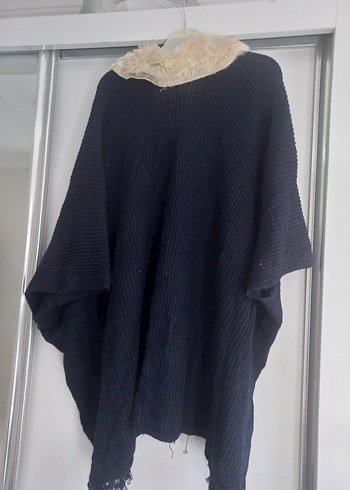 Kürklü panço - Görsel 5