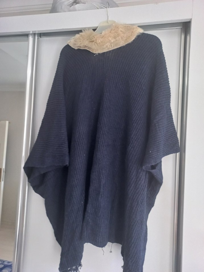 Kürklü panço - Görsel 2