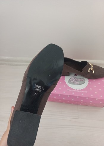 Kahverengi Tokalı Kadın Blok Topuklu Ayakkabı - Görsel 2