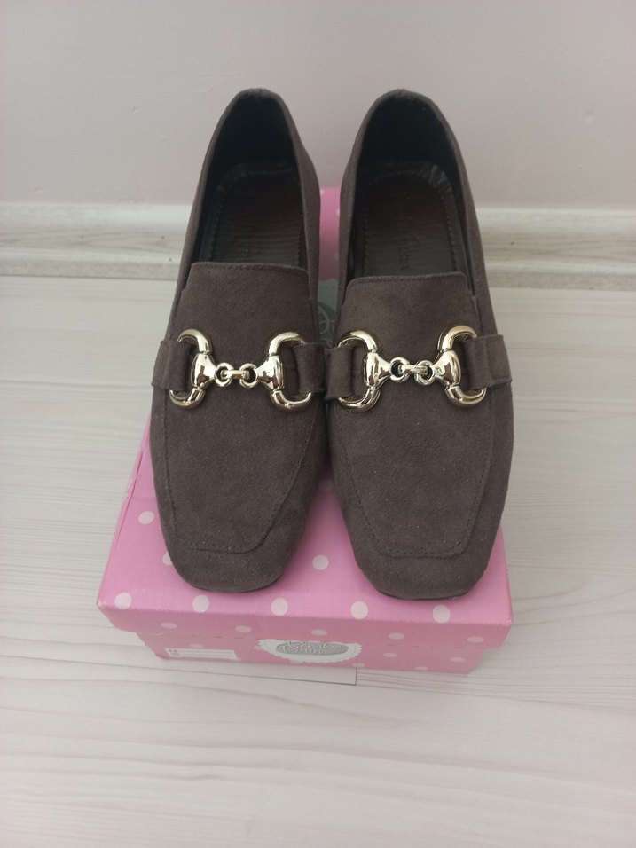 Kahverengi Tokalı Kadın Blok Topuklu Ayakkabı - Görsel 3