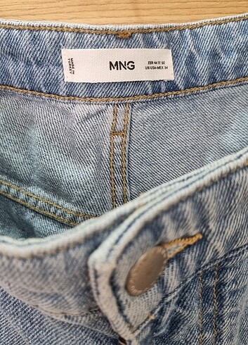 34 Beden Mango erkek kot şort mavi regular fit