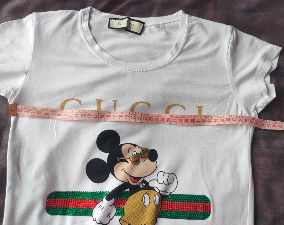 Beyaz Pamuklu Mickey Baskılı T-shirt - Görsel 4