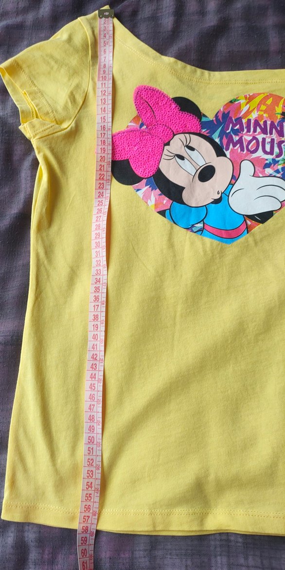 Kız Çocuk Sarı Minnie Mouse Tişört - Görsel 4