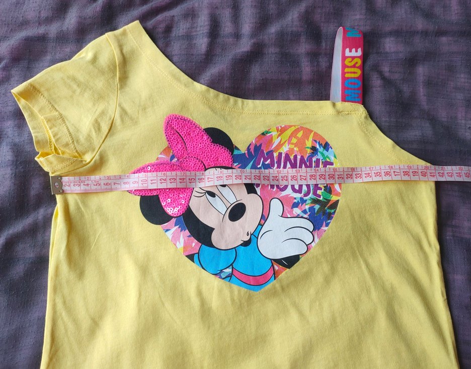 Kız Çocuk Sarı Minnie Mouse Tişört - Görsel 5