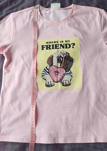 Kız Çocuk Pembe Baskılı Tişört - Görsel 5