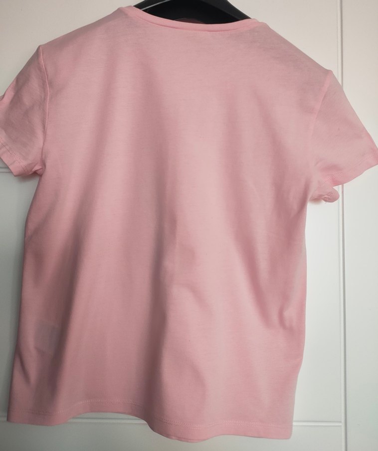 Kız Çocuk Pembe Baskılı Tişört - Görsel 2