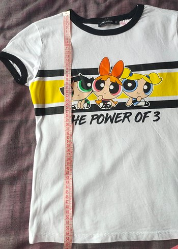 Beyaz Baskılı Pamuklu Tişört - Görsel 2