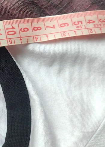 Beyaz Baskılı Pamuklu Tişört - Görsel 4