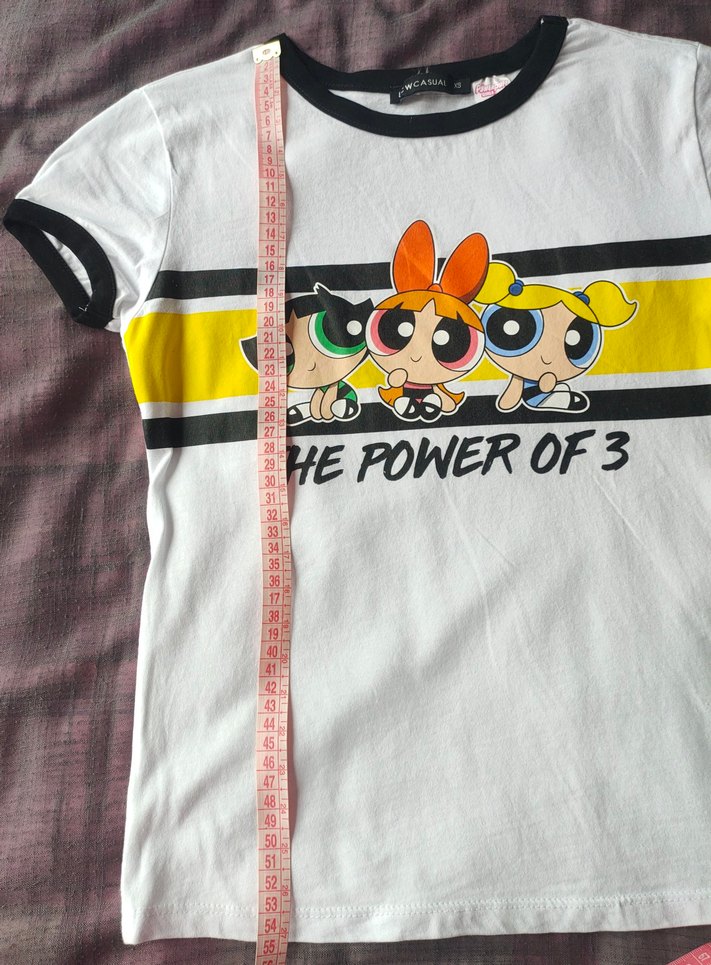 Beyaz Baskılı Pamuklu Tişört - Görsel 2