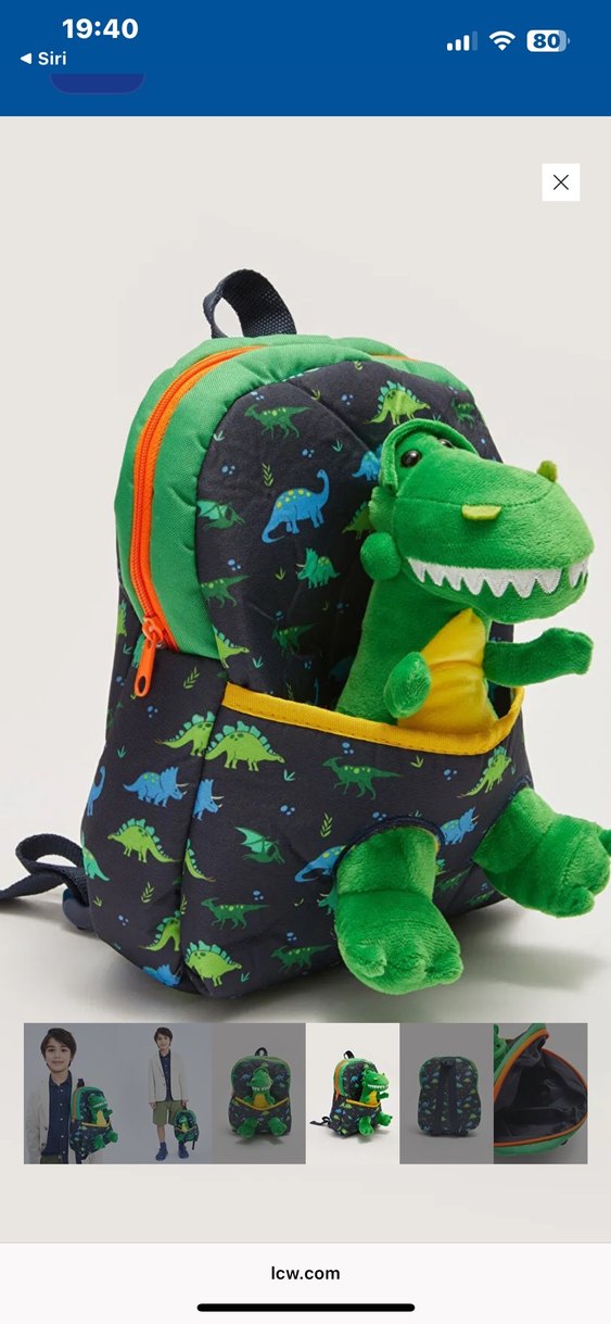 LCW Erkek Çocuk Dinozor Oyuncaklı Sırt Çantası - Görsel 2