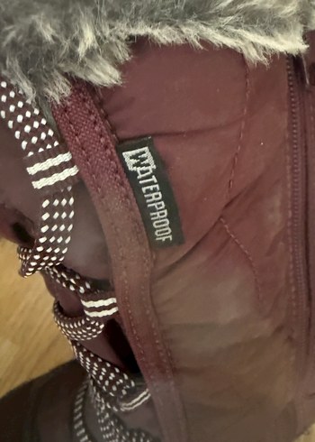 Bordo Kürklü Quechua Kız Botu - Görsel 4