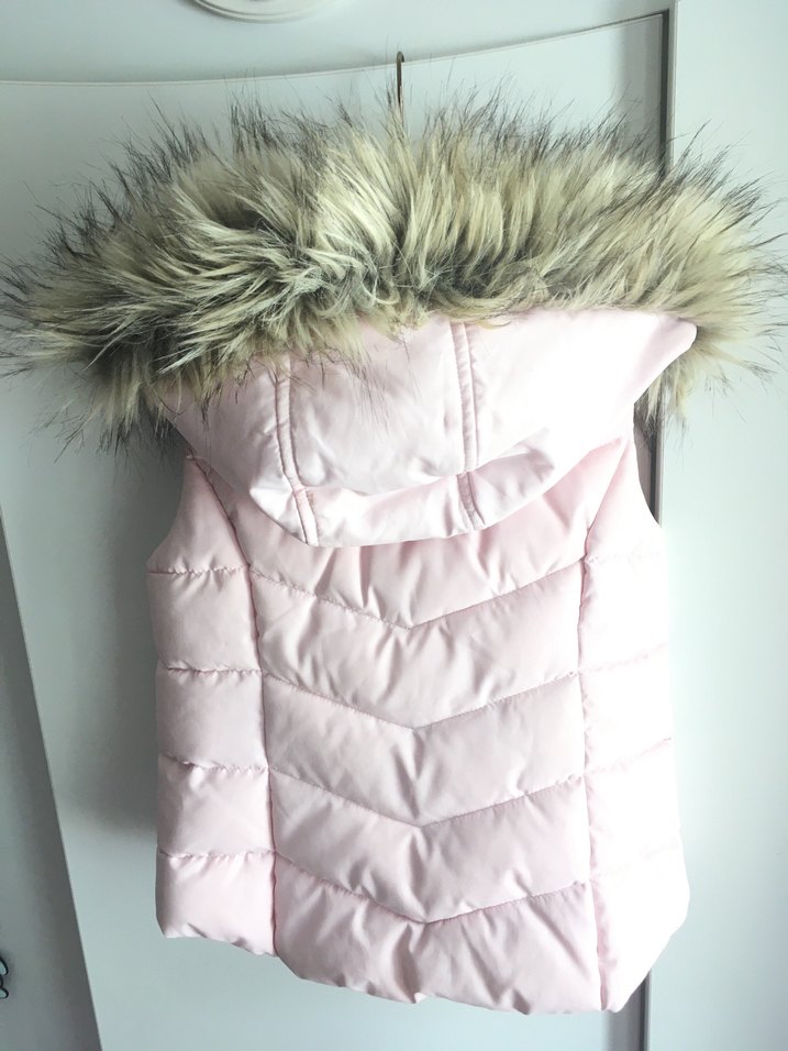 Kürklü Kapüşonlu Kız Çocuk Yeleği - Görsel 2