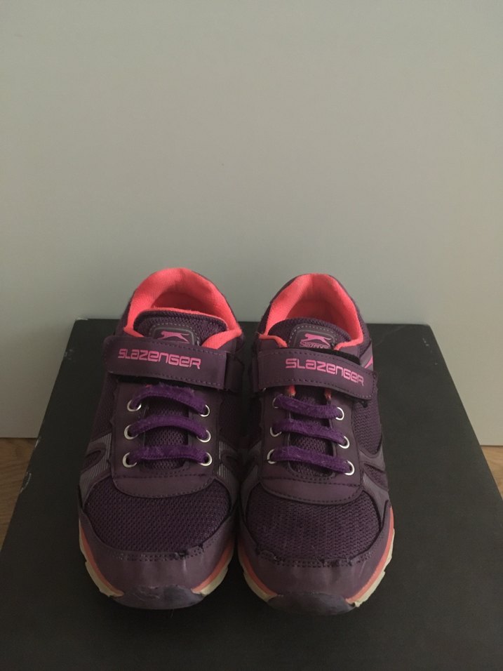 Kız Çocuk Mor Spor Ayakkabı Cırt Cırtlı - Görsel 2