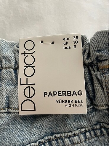 38 Beden Defacto Pantalon Paperbag