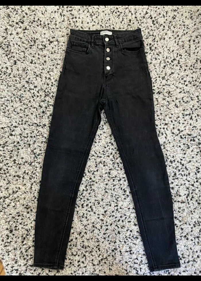 ZARA DÜĞMELİ SİYAH JEAN  - Görsel 4