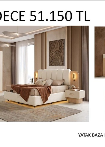 YATAK ODASI TAKİMİ YATAK BAZA HEDİYE FİYAT TEMSİLİDİR - Görsel 8