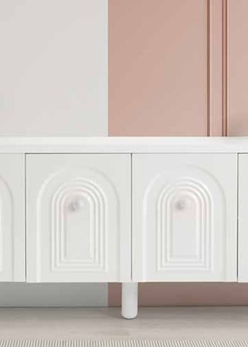 Beyaz Çocuk Dolabı Ahşap Detaylı - Görsel 5