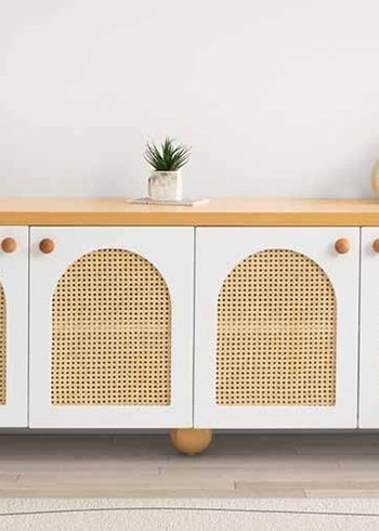 Beyaz Çocuk Dolabı Ahşap Detaylı - Görsel 3