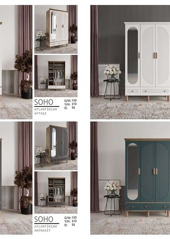 Beyaz Çocuk Gardırop, Aynalı ve Çekmeceli - Görsel 4