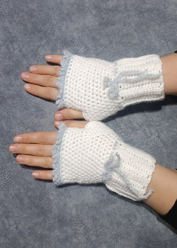 Vintage Tarzda Fırfırlı Örgü Eldiven - Görsel 10