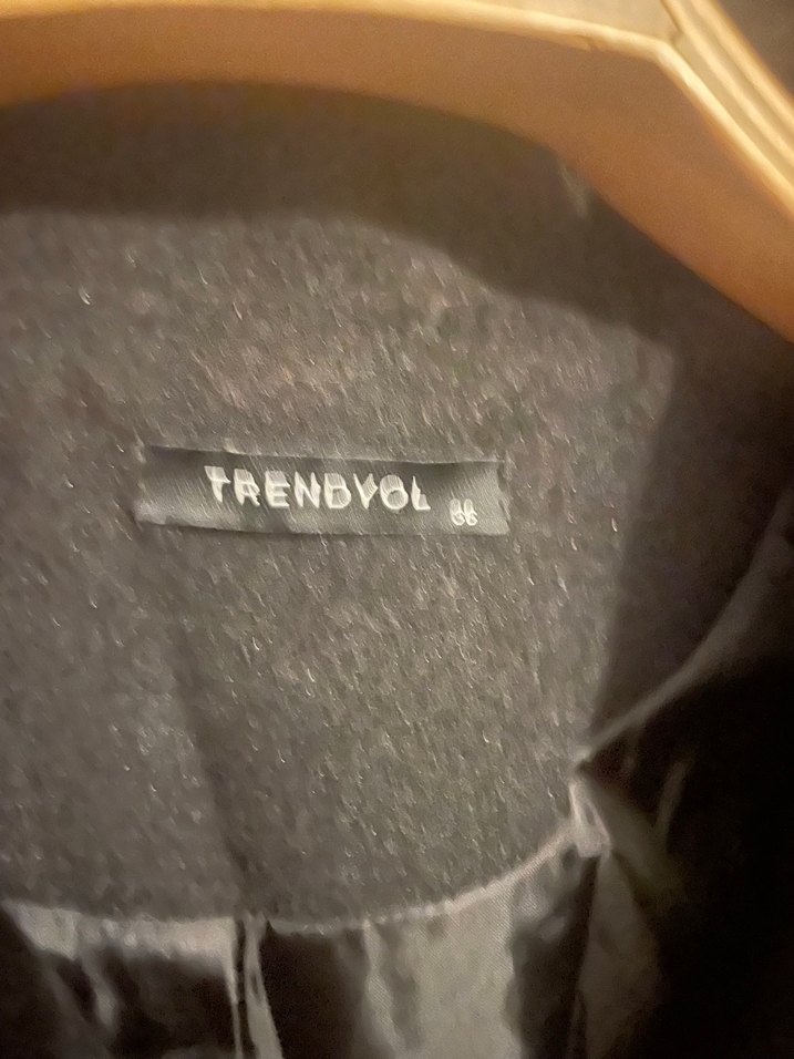 Siyah Çift Düğmeli Kaban - Görsel 2