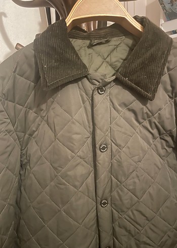 Düğmeli haki Midi Mont - Görsel 2