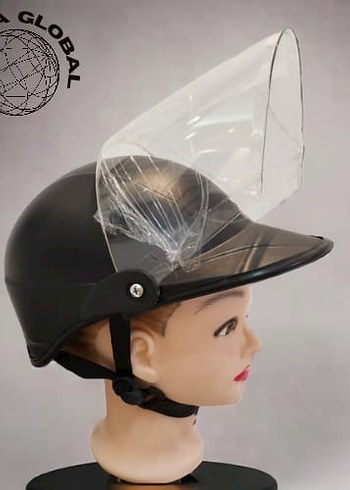 Sıfır Siyah Motosiklet Kaskı Siperlikli - Görsel 3