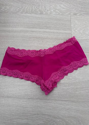 Pembe Dantel Detaylı Midi Kadın Külot