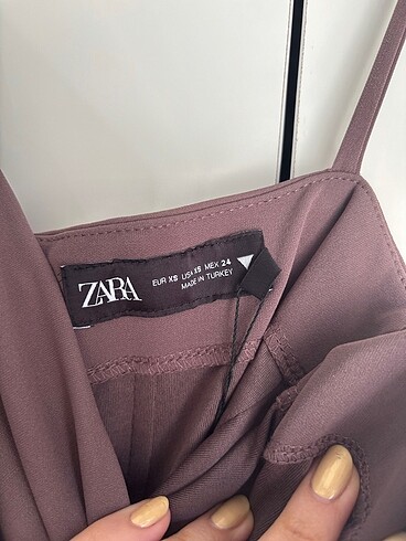 xs Beden kahverengi Renk Zara midi elbise