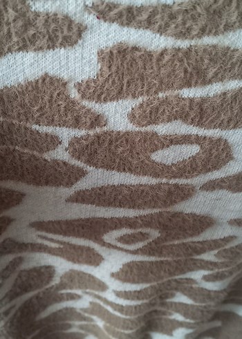 Kadın Kahverengi Örgü Triko Kazak - Görsel 3