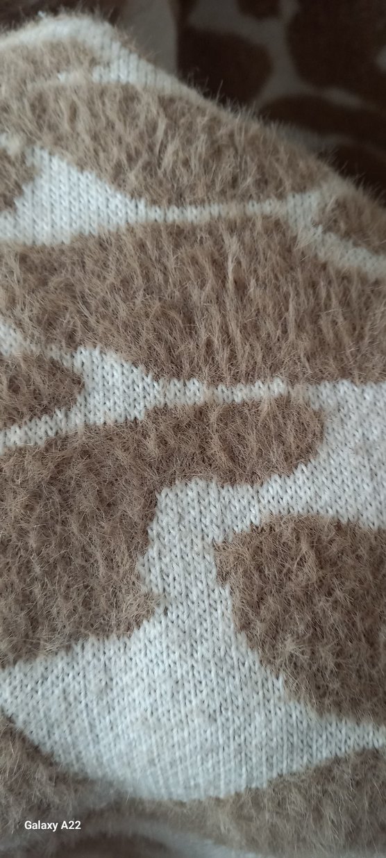 Kadın Kahverengi Örgü Triko Kazak - Görsel 4