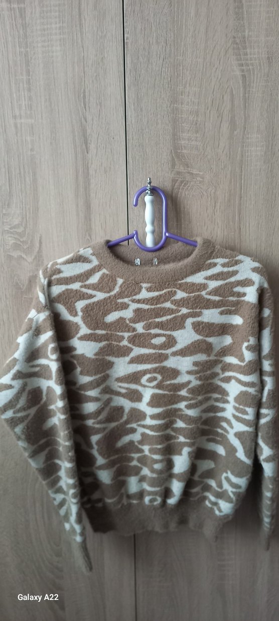 Kadın Kahverengi Örgü Triko Kazak - Görsel 2