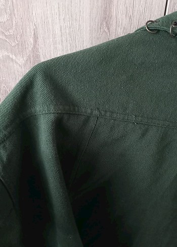 Düğmeli Yeşil Süet Kadın Ceket - Görsel 4