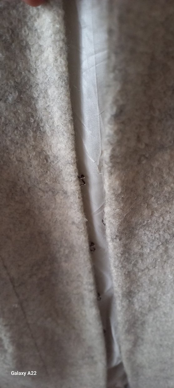 Bej ince yün kaban - Görsel 2