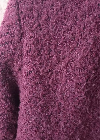 LC Waikiki Bordo Kabarık Kumaş Kaban - Görsel 3