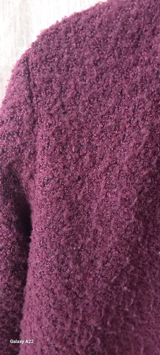 LC Waikiki Bordo Kabarık Kumaş Kaban - Görsel 3