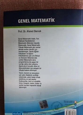  Genel Matematik- Prof Dr. Ahmet Dernek