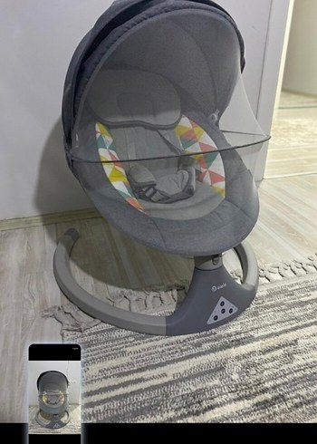 Gri Elektrikli Bebek Salıncağı - Görsel 3