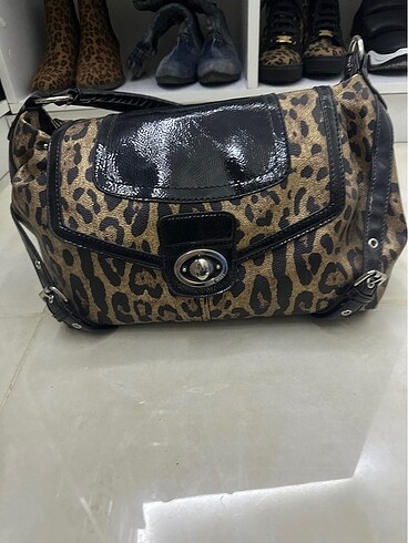 Ninewest leopar çanta
